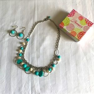 Never worn necklace and earring set